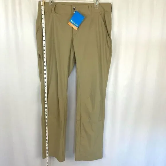 NWT New Columbia Womens Outdoor Pants 12 Tan Double Khaki activewear - Picture 3 of 12